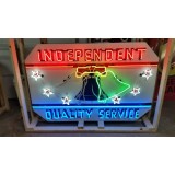 New Independant Gasoline Animated Porcelain Neon Sign 60"W x 42"H